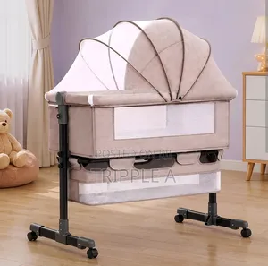 Baby Bassinet Crib 3 in 1 Baby Folding Bedside