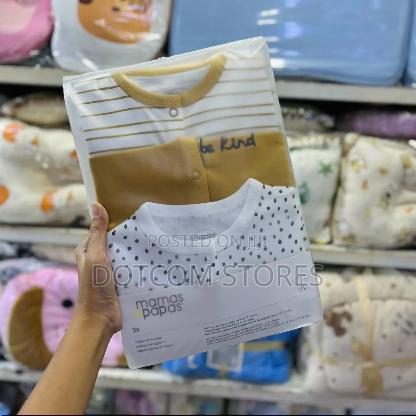 3-Piece Set of Mamas & Papas Baby Bodysuits / Sleepsuits
