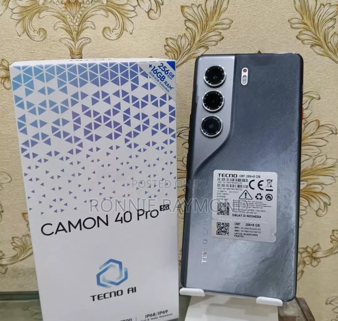 New Tecno Camon 40 Pro 5G 256 GB Black