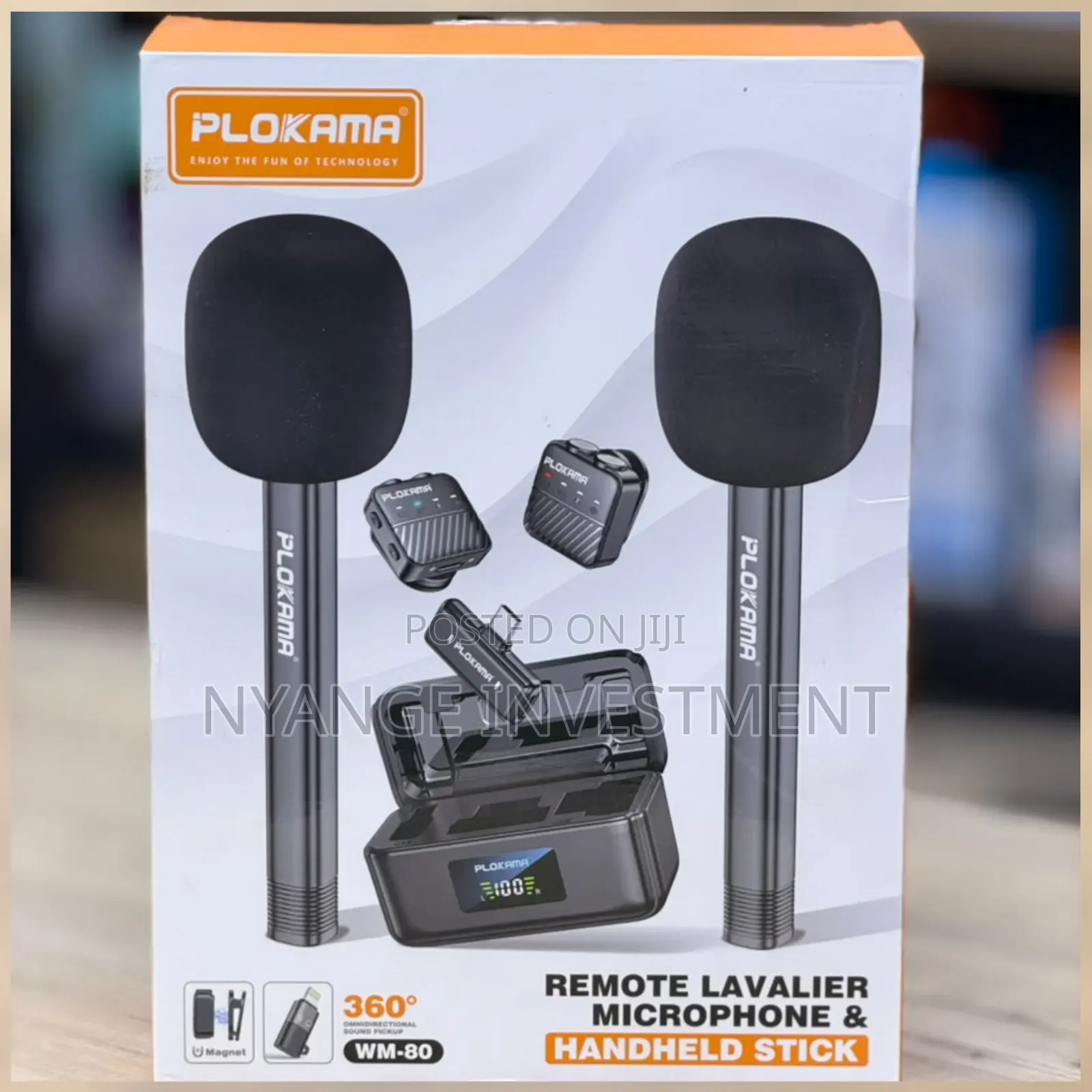 Plokama WM80 Wireless Lavalier Microphone and Handheld Stick Set