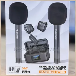 Plokama WM80 Wireless Lavalier Microphone and Handheld Stick Set