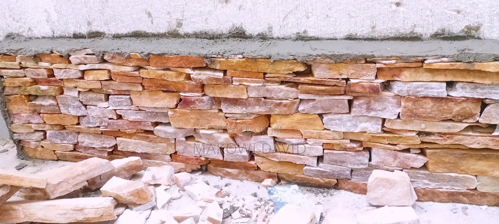 It's a Stone Packing Design and It Can Be Done on Foundation, Planter