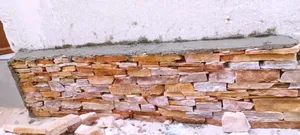 It's a Stone Packing Design and It Can Be Done on Foundation, Planter