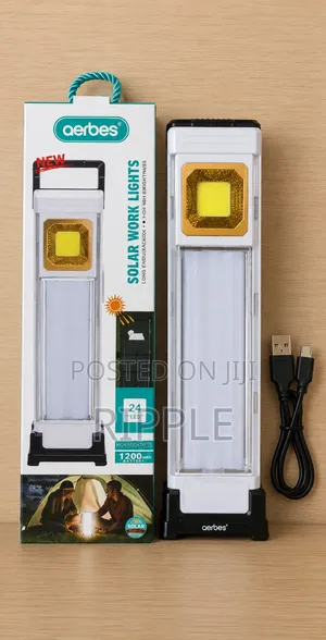 24 LED Solar Rechargeable Work Light – Portable Emergency Lamp