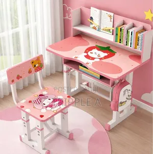 Elegant Children's Study Desk Chair Set