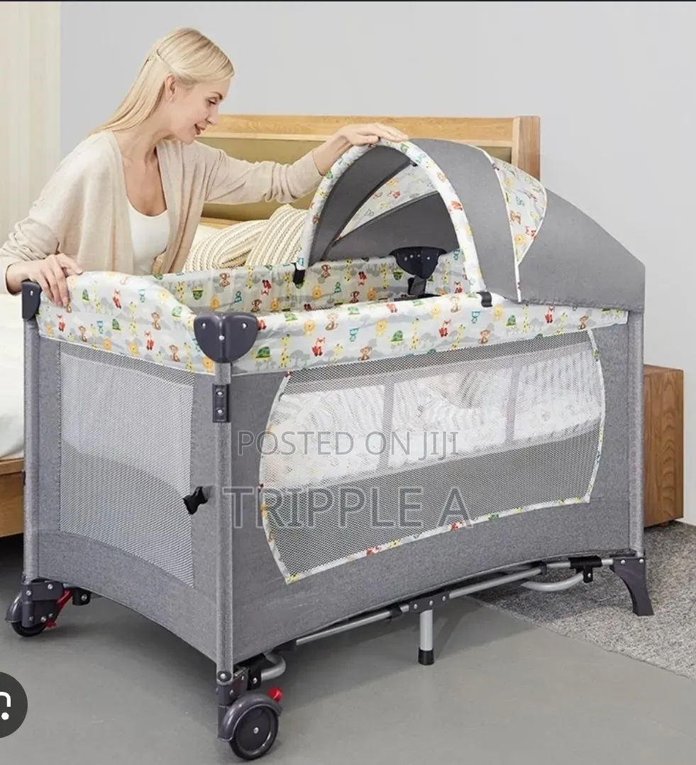 Baby Crib Portable 2 Level Baby Bed