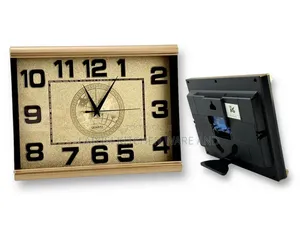 Medium-Size Silent Non-Ticking Clock – Dual Desk and Wall-MountedClock