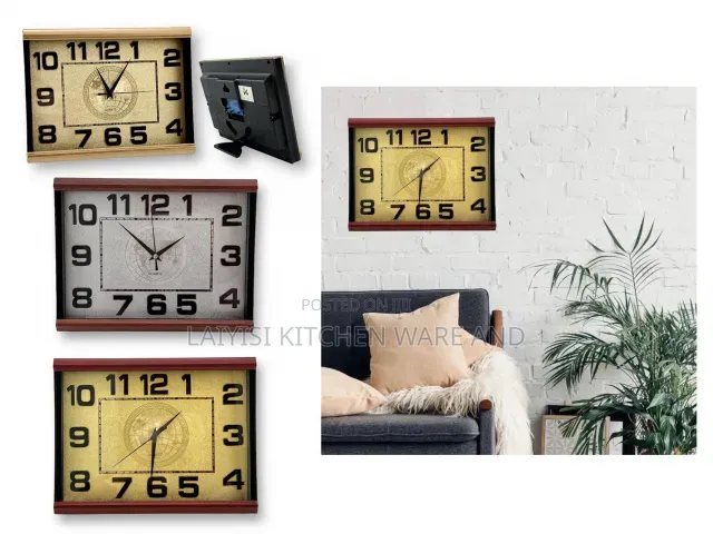 Medium-Size Silent Non-Ticking Clock – Dual Desk and Wall-MountedClock