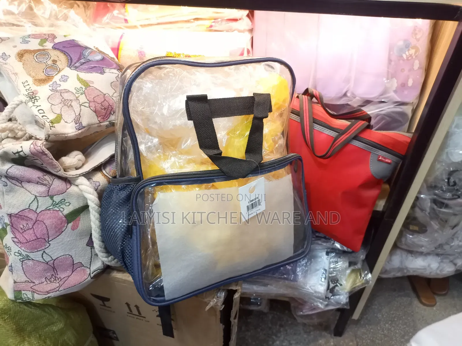 Transparent Clear Backpack in Multiple Colors