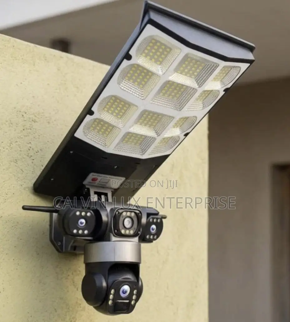 Solar 3-Eye PTZ Security Camera With 8-Cavity LED Floodlight