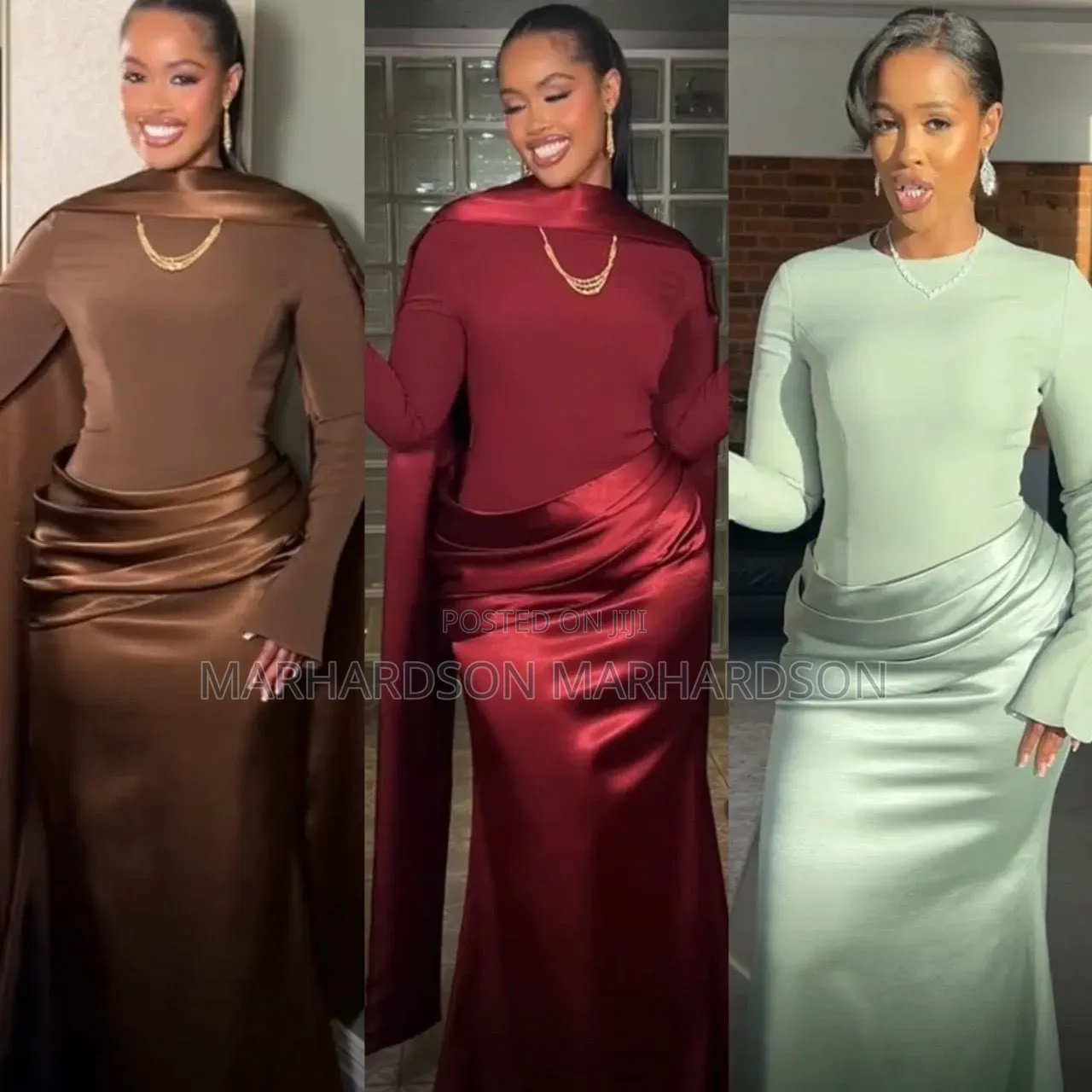 Classy Satin Dinner Dresses