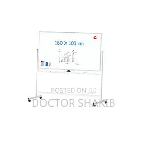 180 X 100 Cm Large Double Sided Magnetic Mobile White Board
