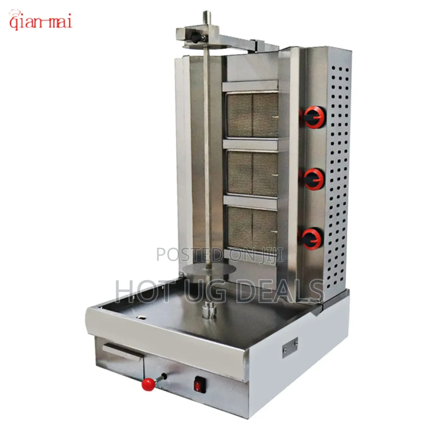 Commercial 3-Burner Gas Shawarma Machine – Stainless Steel Grill