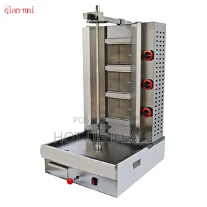 Commercial 3-Burner Gas Shawarma Machine – Stainless Steel Grill