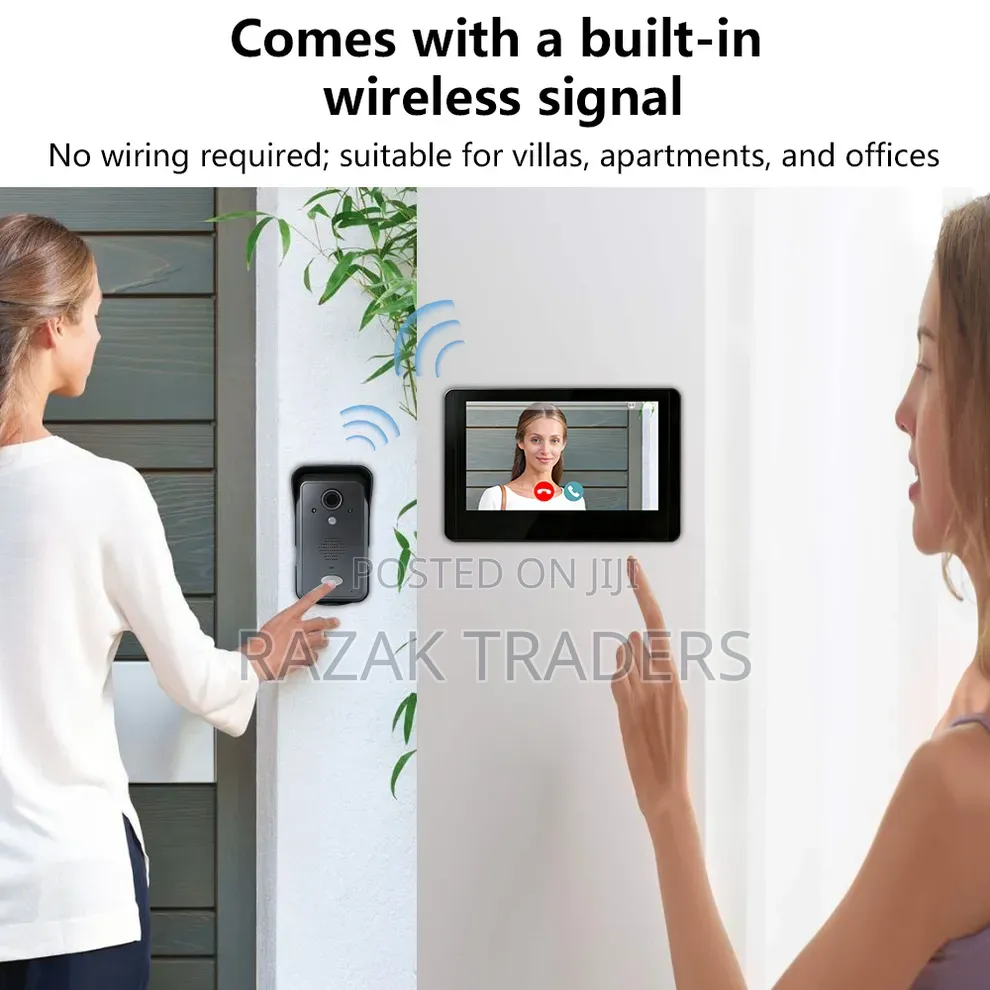 7-Inch Tuya Wireless Video Intercom With Anti-Tamper Alarm and PIR