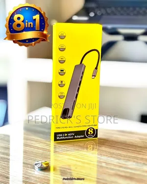 8-in-1 USB-C Hub Adapter – 4K HDMI, 100W PD & Gigabit LAN