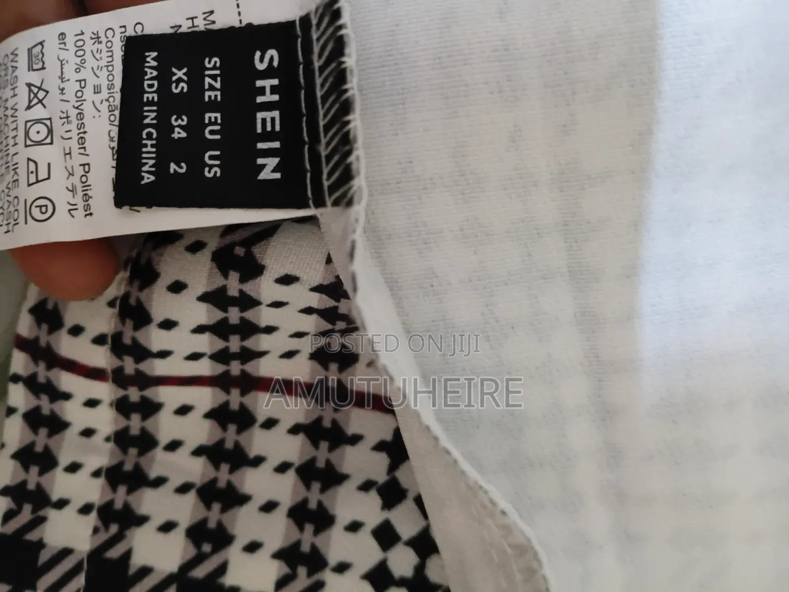 SHEIN Houndstooth Blazer + Skirt XS EU34 US2 Waist 24