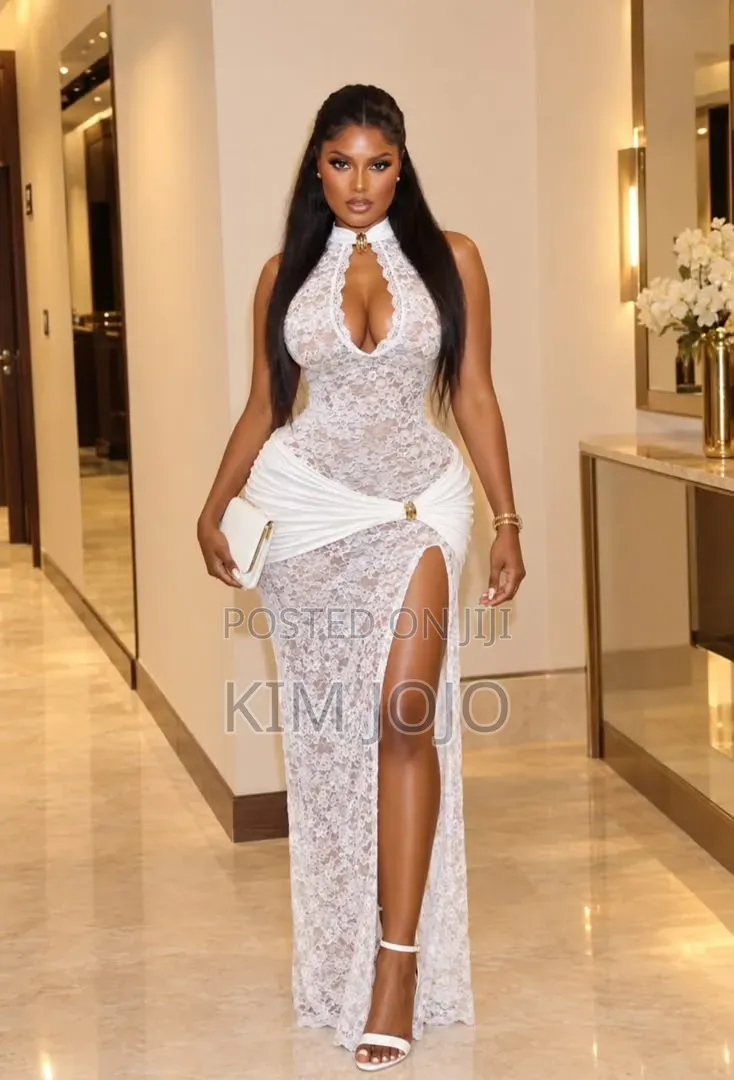Netted Slit Dresses