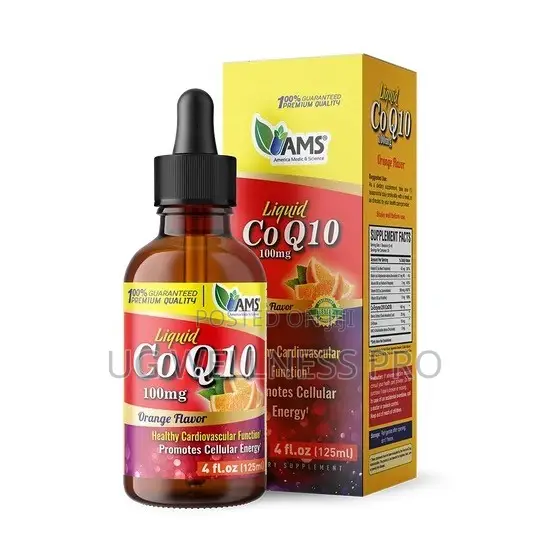 AMS Liquid CoQ10 100mg Orange Flavor (125ml) Cellular Energy Drops