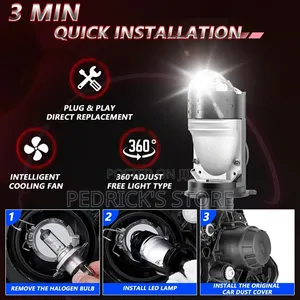 Super Bright H4 LED Projector Headlight – 80,000 Lumens