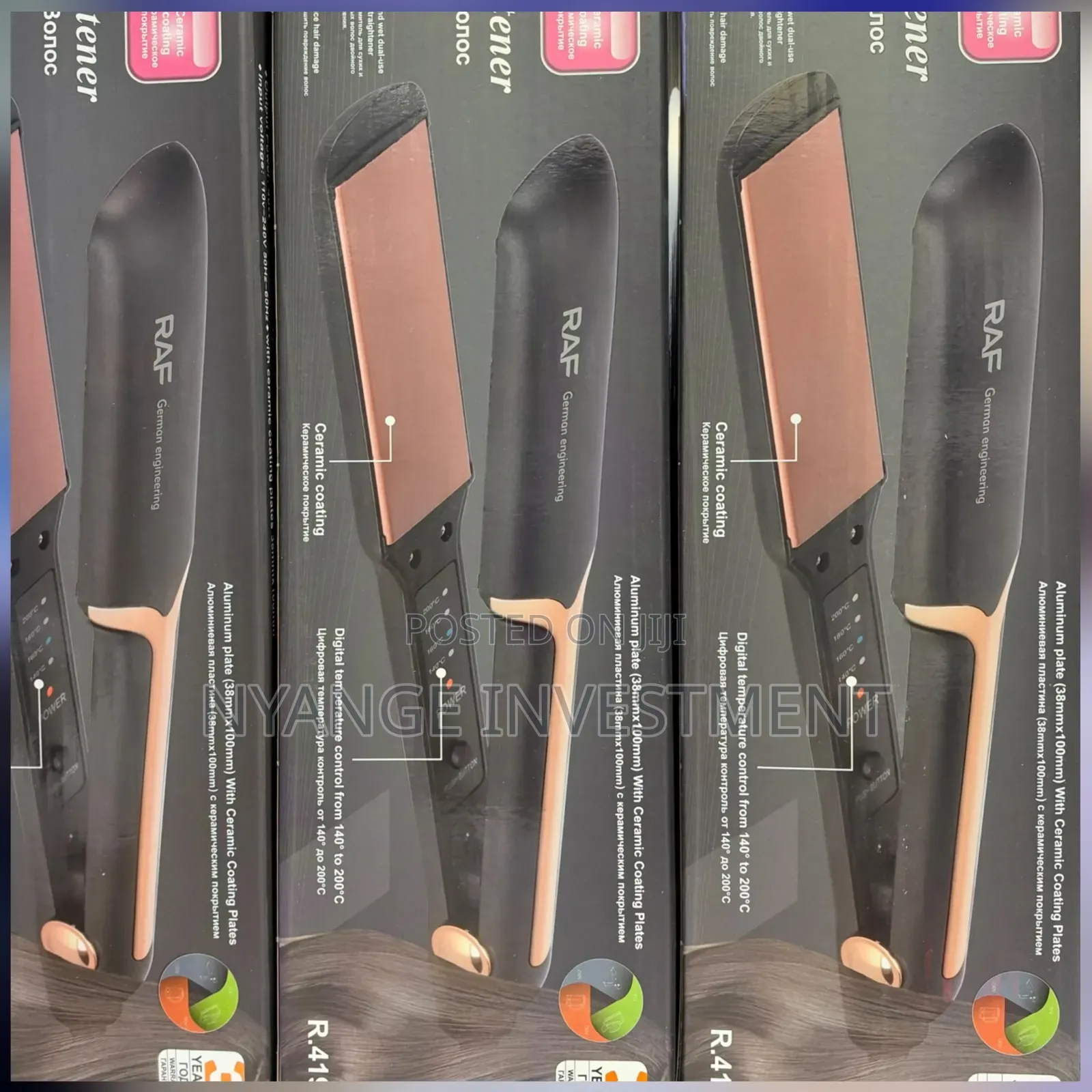 RAF Hair Straightener (Model R.419J Electric Styling Tool.