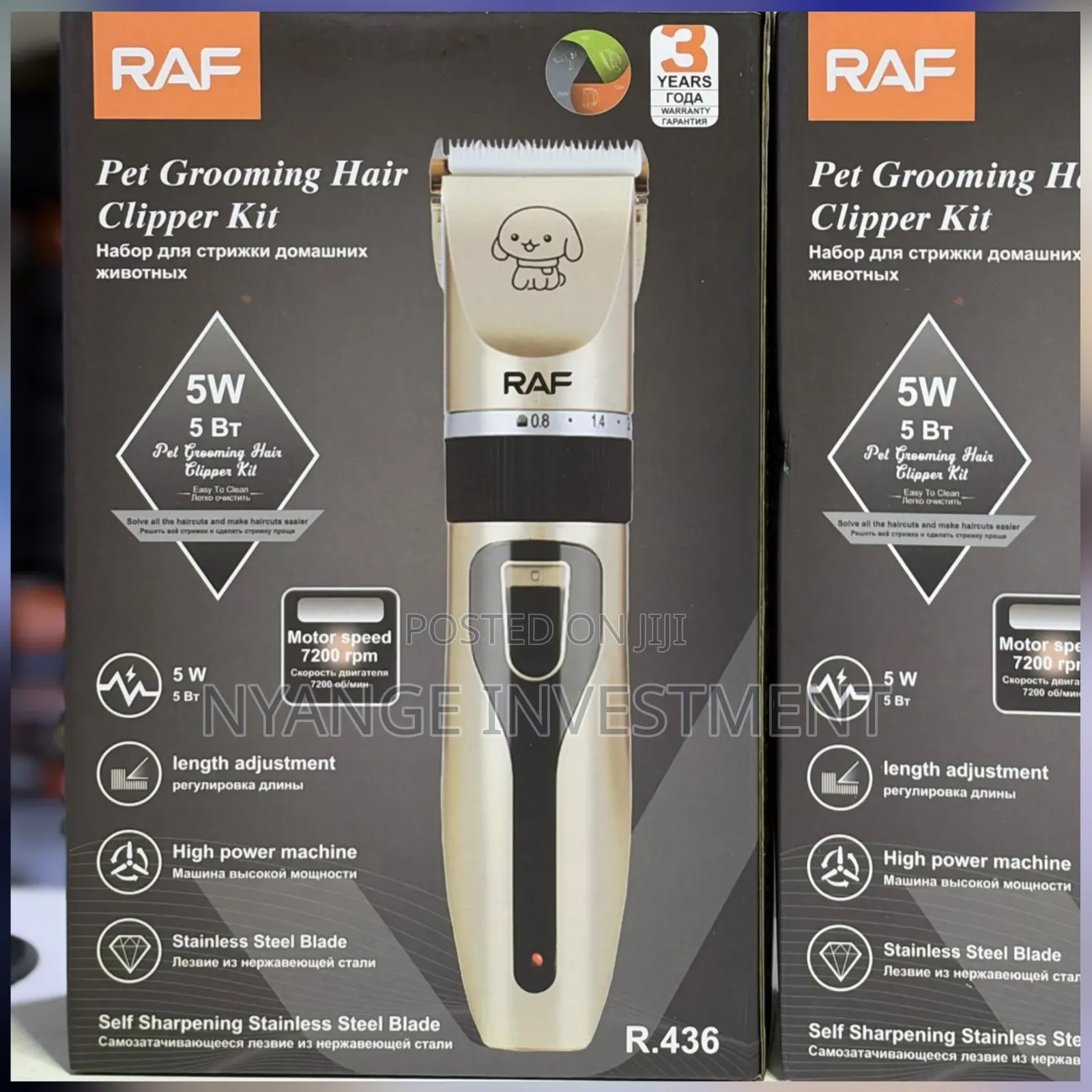 RAF Pet Grooming Hair Clipper Kit (Model R.436),cordless Pet Grooming
