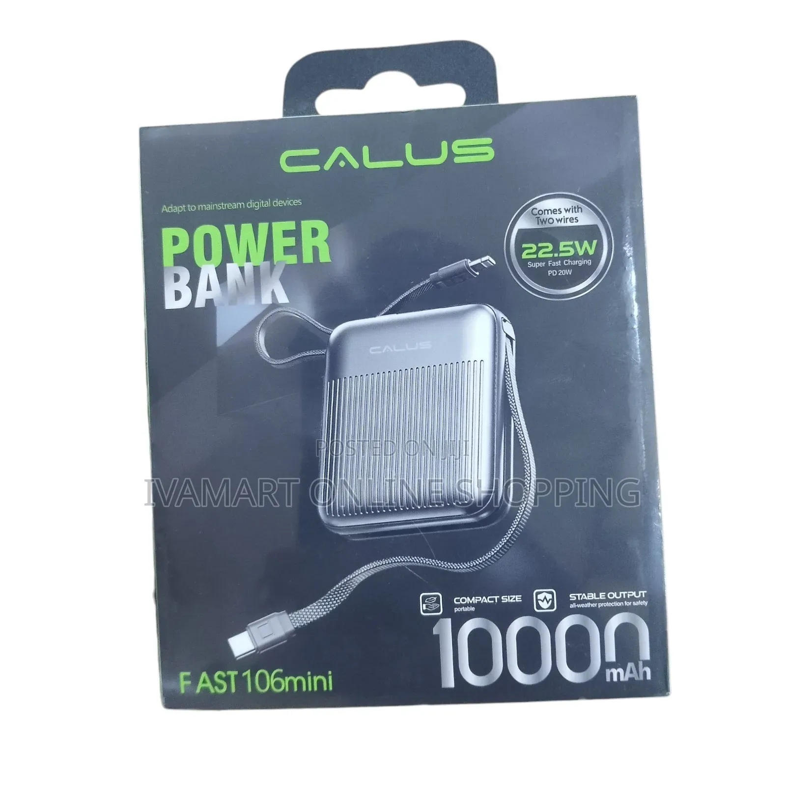 CALUS Mini Power Bank 10000mAh - 22.5W Fast Charging Compact& Portable