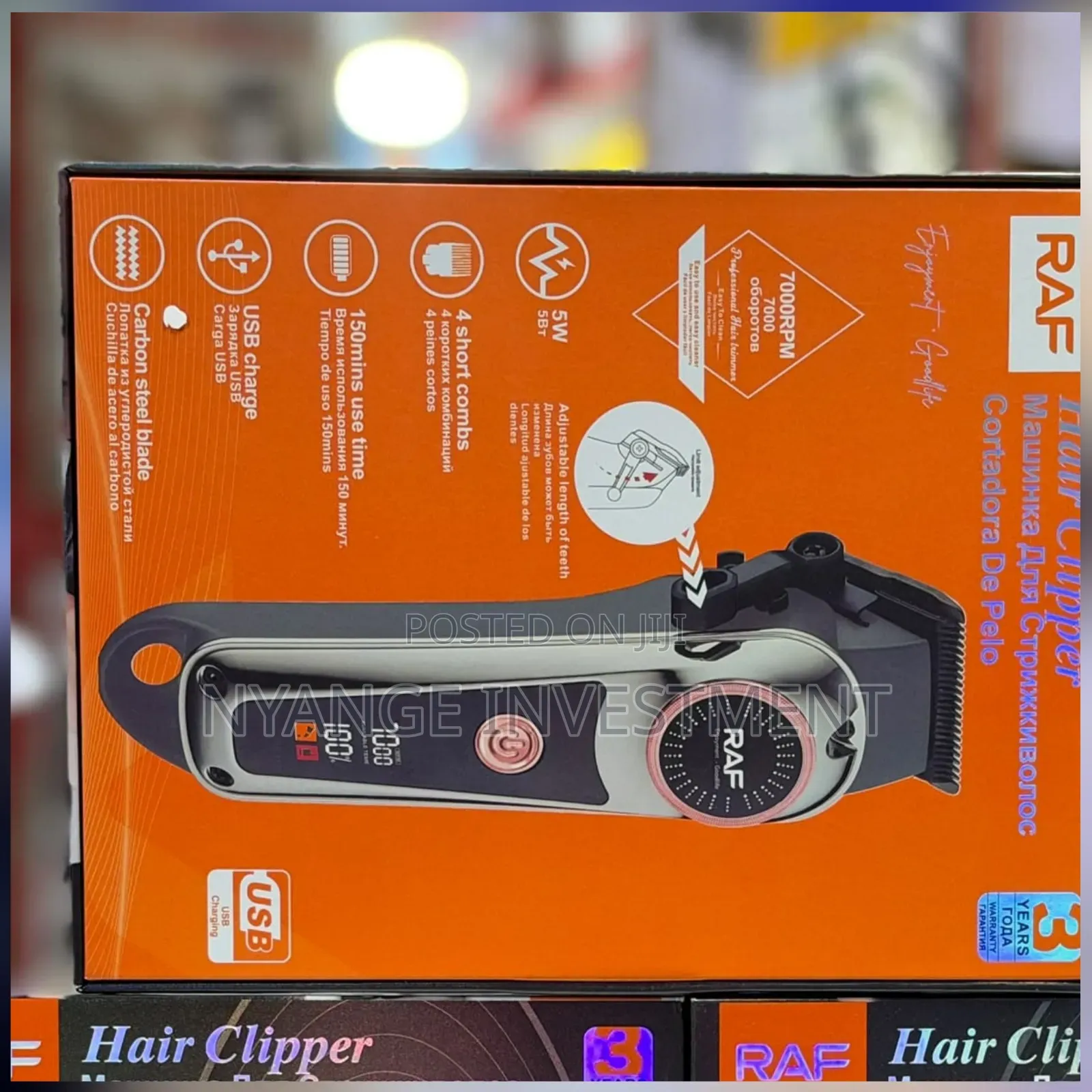 RAF R.490 Professional Hair Clipper, a Cordless Electric Clipper