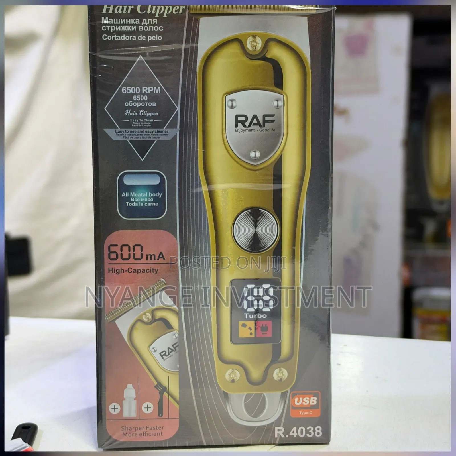 RAF R.4038 Hair Clipper, a Cordless Electric Hair and Beard Trimmer