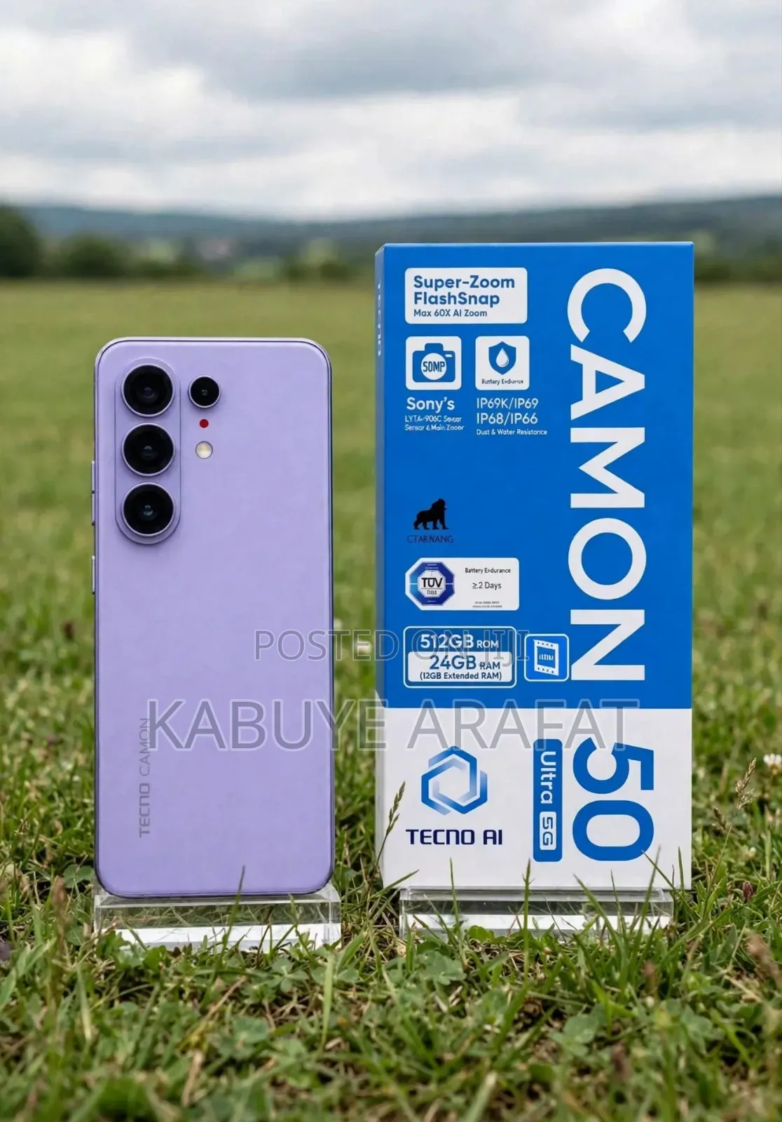 New Tecno Camon 50 Ultra 512 GB Purple