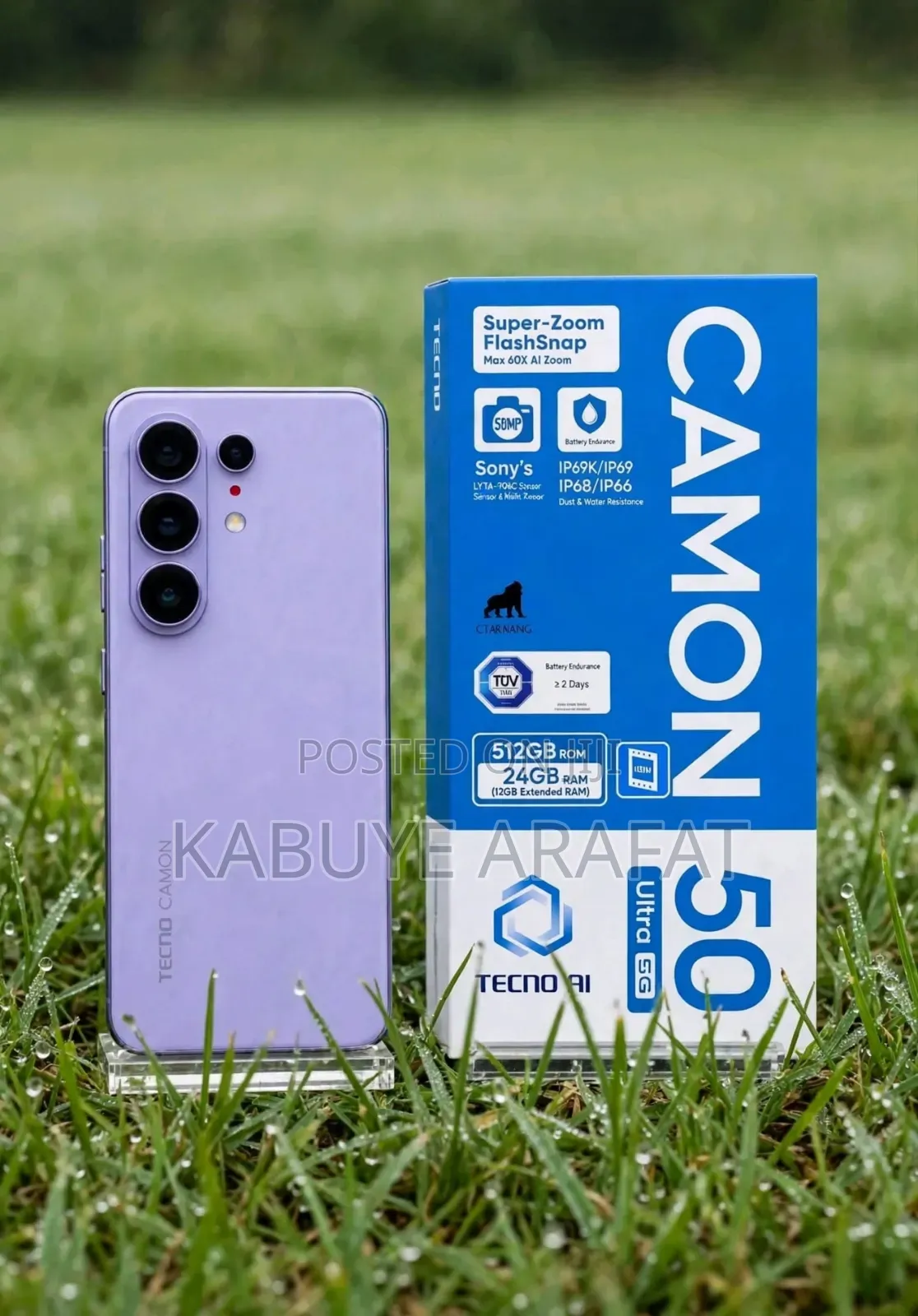 New Tecno Camon 50 Ultra 512 GB Purple