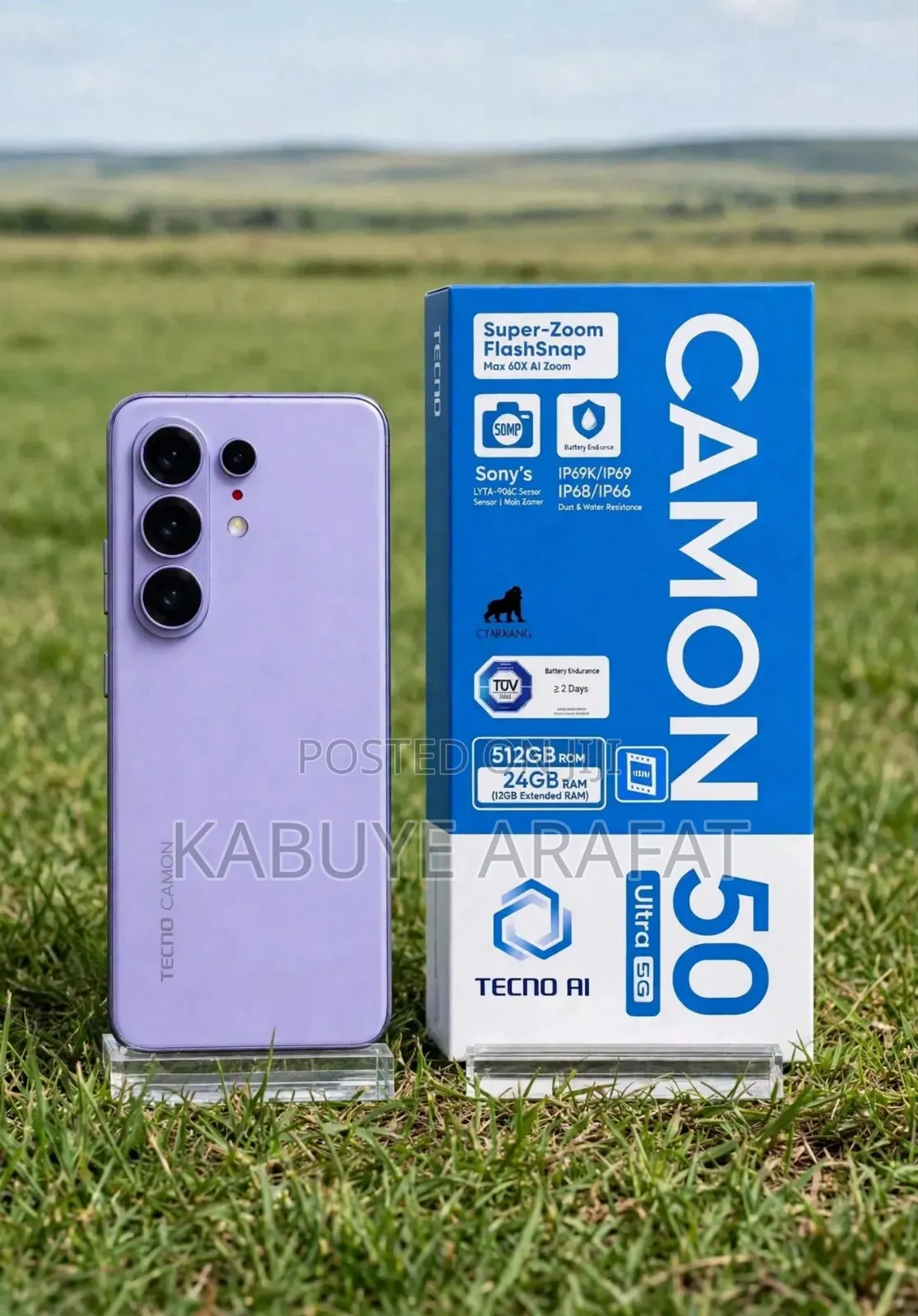 New Tecno Camon 50 Ultra 512 GB Purple