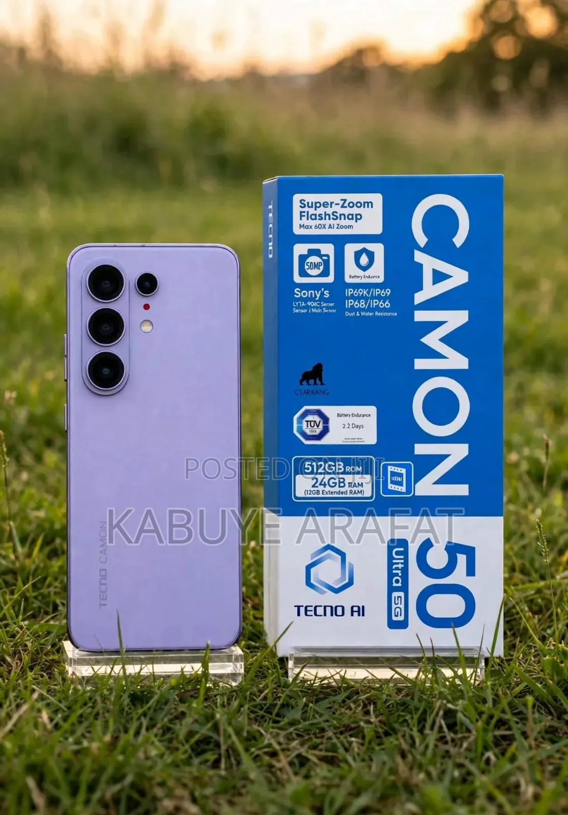 New Tecno Camon 50 Ultra 512 GB Purple