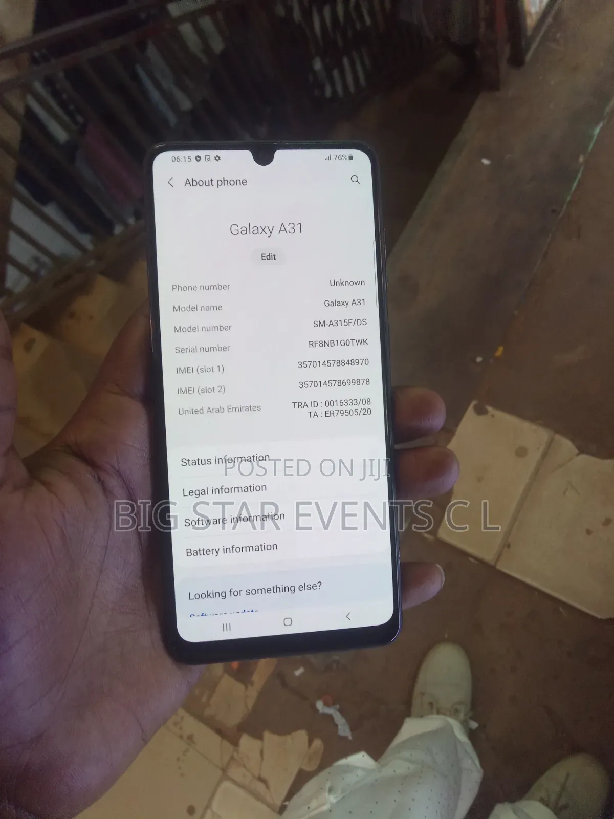 Samsung Galaxy A31 128 GB Black