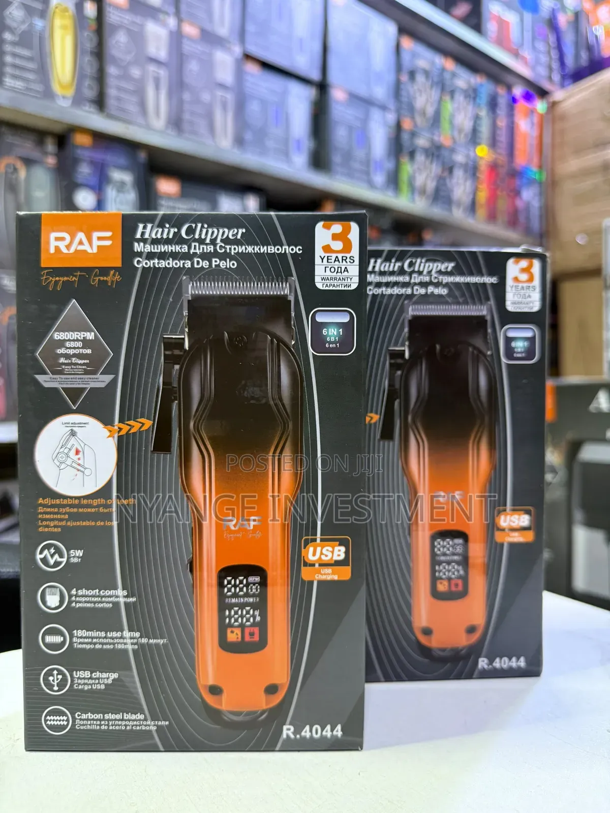 RAF R.4044O Rechargeable Professional Hair Clipper and Trimmer Set