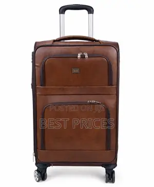Brown Trolley Suitcase - Brown