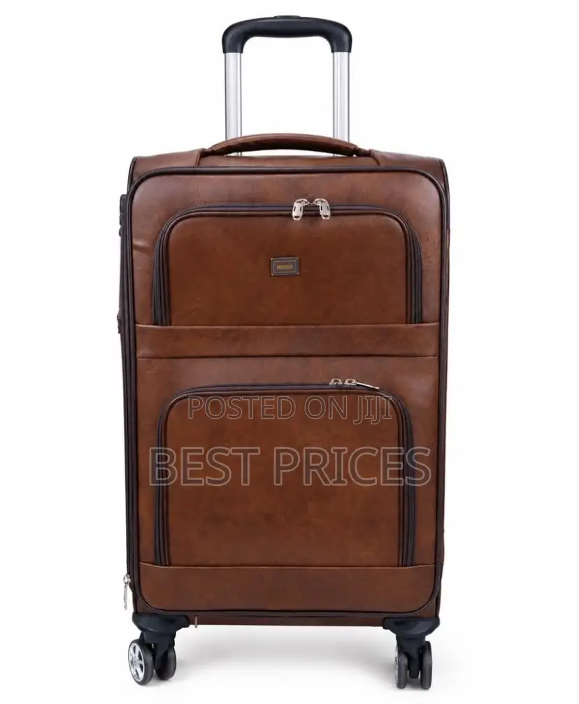 Brown Trolley Suitcase - Brown