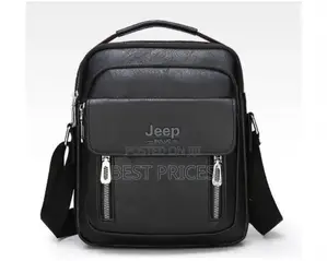 Black Crossbody Shoulder Bag with Twin Zip Details