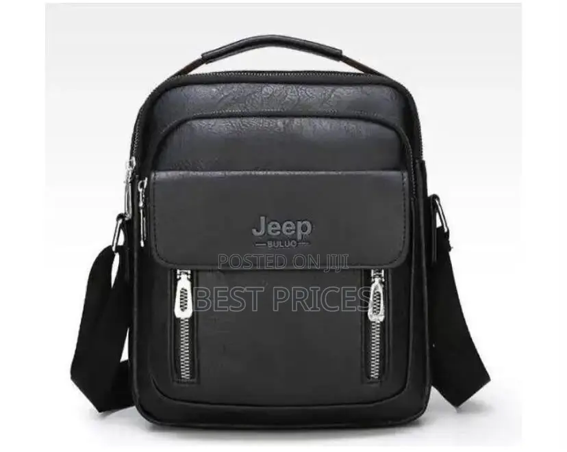 Black Crossbody Shoulder Bag with Twin Zip Details