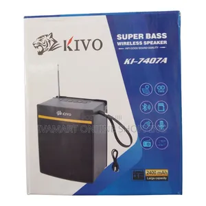 KIVO KI-7407A Super Bass Wireless Bluetooth Speaker – Lasting Battery