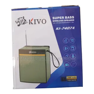 KIVO KI-7407A Super Bass Wireless Bluetooth Speaker – Lasting Battery