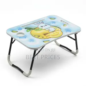 Printed Folding Lap Desk with Cup Holder and Device Slot