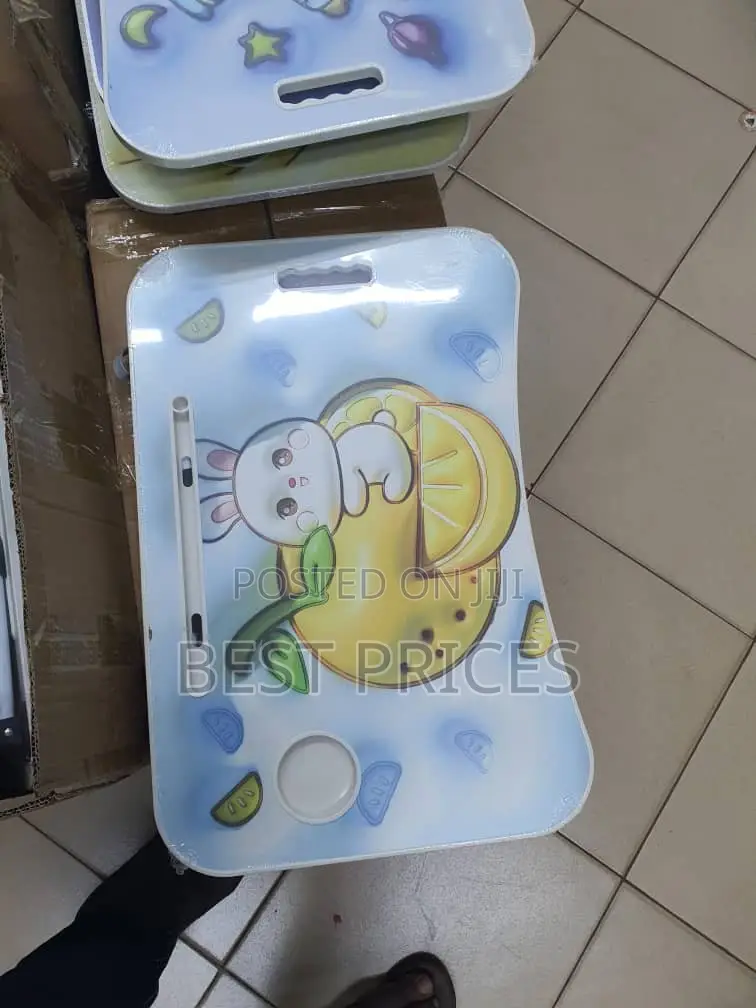 Printed Folding Lap Desk with Cup Holder and Device Slot