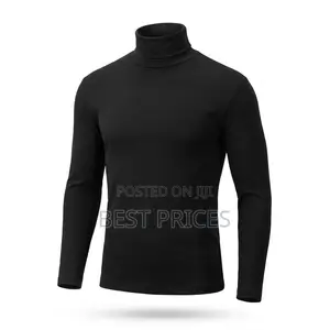 Black Long-Sleeve Turtleneck Top