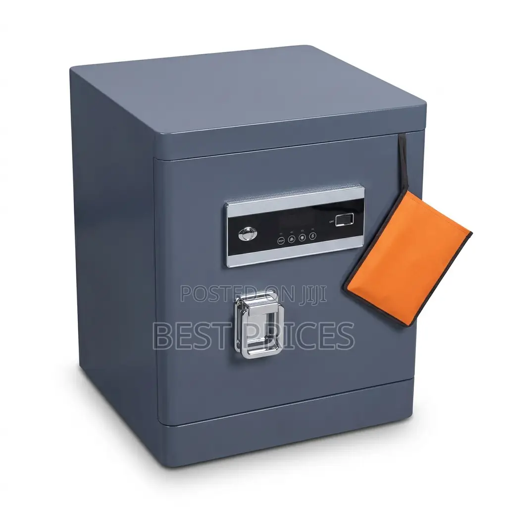 Grey Safe with Chrome Rectangular Handle