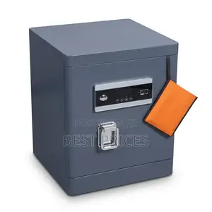 Grey Safe with Chrome Rectangular Handle