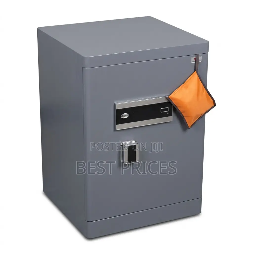 Large Grey Safe with Chrome Handle