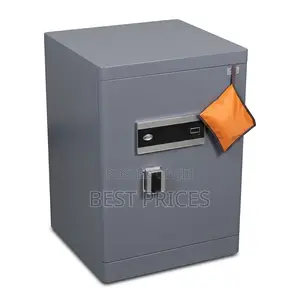 Large Grey Safe with Chrome Handle
