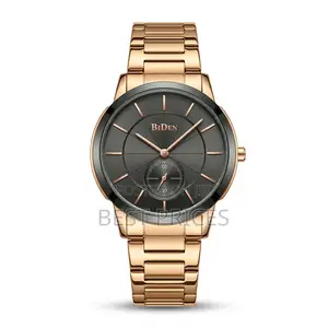 BIDEN Gold-Tone Bracelet Watch – Dark Dial