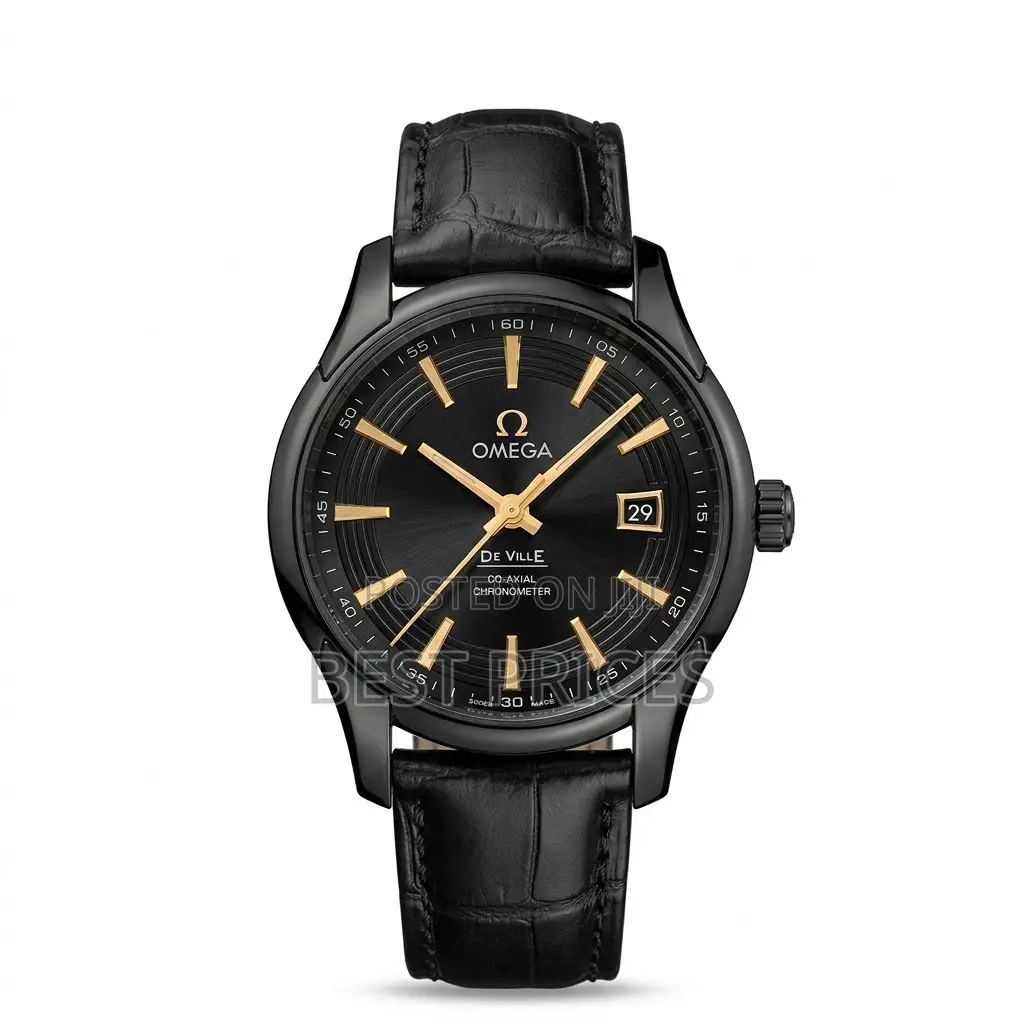 Classic Black and Gold-Tone Analog Watch